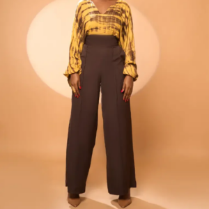 Dela set Long Sleeve Shirt and Wide Leg Trousers