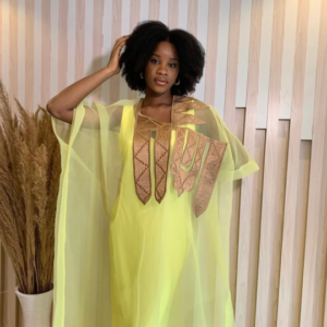 Yeside Laguda Yara Agbada with a Slip Dress